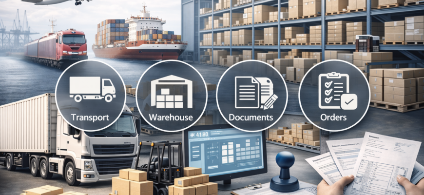 chto vhodit v logistiku osnovnye protsessy logistiki transport sklad dokumenty